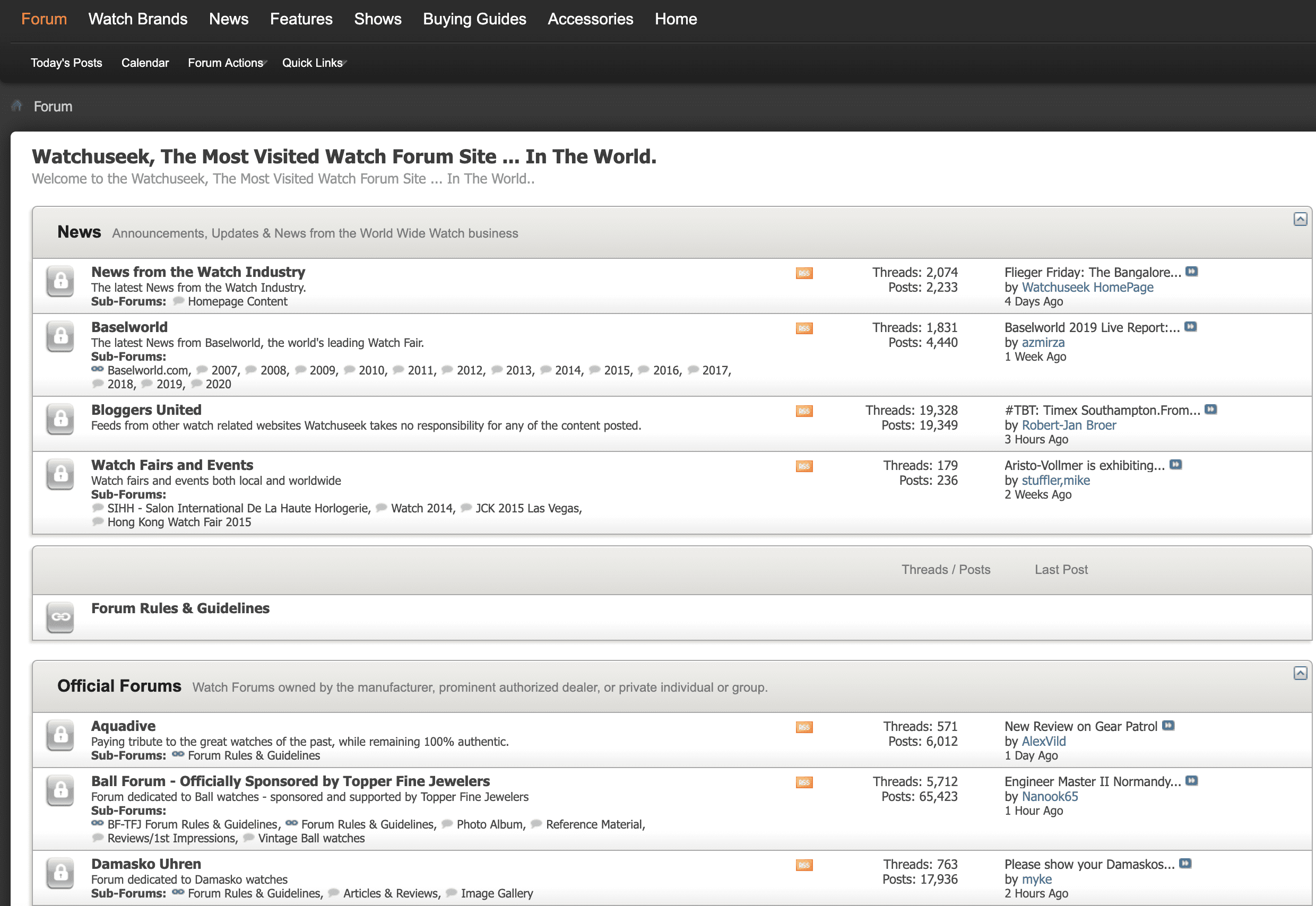 Watchuseek forum