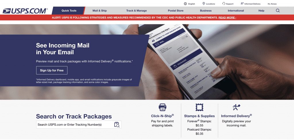 home page usps