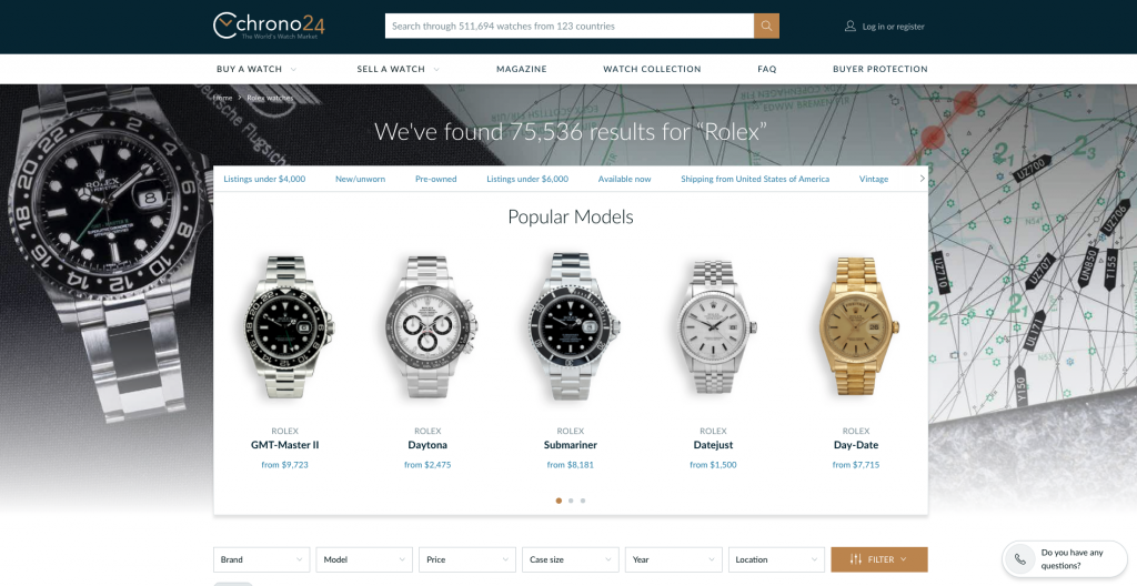 Chrono24 Rolex for sale and review of Chrono24